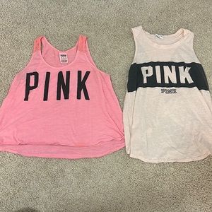 PINK - Set of 2 - Branded Tank Tops